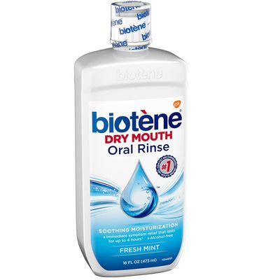 Biotene Dry Mouth Moisturizing Oral Rinse Mouthwash Fresh Mint 16 oz ...