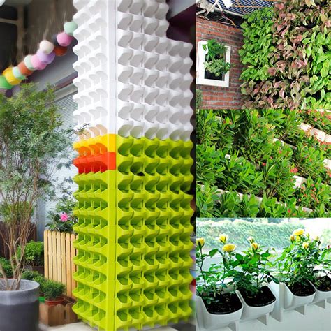 2-Pocket Vertical Wall Planter Self Watering Hanging Flower Pot Garden ...