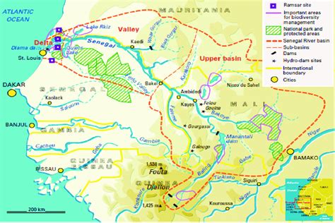 Location of the Senegal River Basin (Source: OMVS, 2002) | Download Scientific Diagram