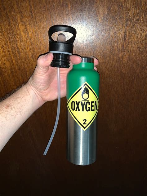 Oxygen Tank Water Bottle Novelty Customizable Double Walled | Etsy