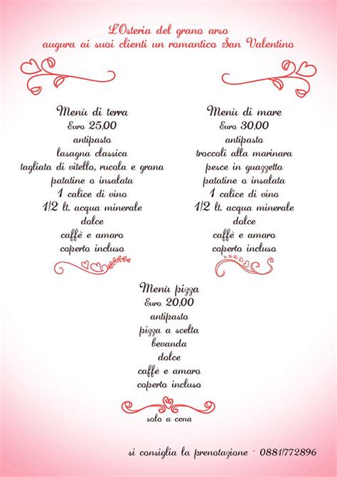 Menu da Osteria del Grano Arso ristorante, Foggia