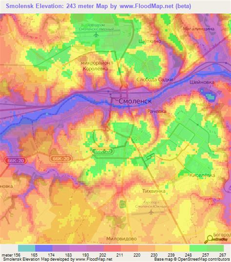 Elevation of Smolensk,Russia Elevation Map, Topography, Contour