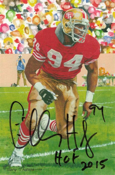 Charles Haley Autographed San Francisco 49ers Goal Line Art Card HOF ...