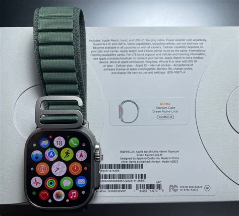 Apple Watch Ultra Green Alpine Loop 49mm, Men's Fashion, Watches ...