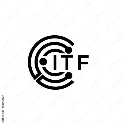 ITF letter technology logo design.ITF creative initials monogram vector ...