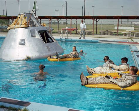 Afflictor.com · Apollo 1 Astronauts Float In A Texas Pool (1966)