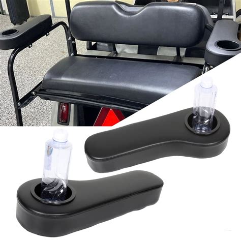 KOJEM Golf Cart Rear Seat Arm Rest Universal Cup Drink Holders Set Compatible with EZGO Club Car ...