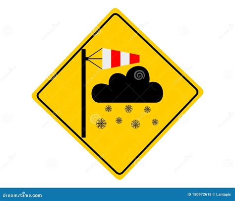 Blizzard Warning Sign Vector Illustration | CartoonDealer.com #42335272