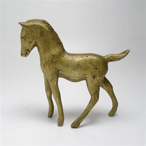 RARE Vintage Antique Style Sculpture of a Horse figurine miniature 3.93 inches Brass | Horse ...