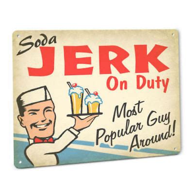Soda JERK On Duty SIGN Male Vintage Retro 50s Diner Fountain Cola Dispenser Art | eBay