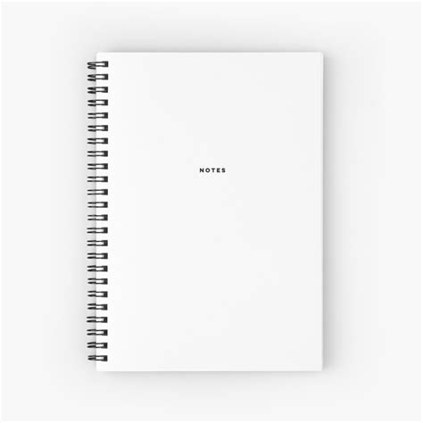 "Plain White Notebook | pencilmeinstationery.com" Spiral Notebook by pencilmein | Redbubble