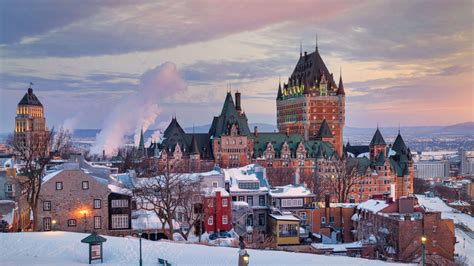 1366x768 Fairmont Le Château Frontenac HD Winter Canada 1366x768 ...