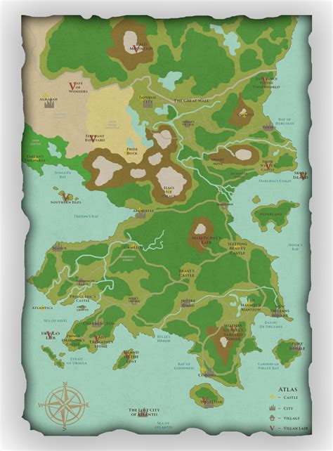 A Map of Disney's Auradon from Descendants by Nerdman3000 on DeviantArt