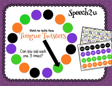 Tongue Twisters (freebie) - Speech 2U | Tongue twisters, Speech language therapy, Speech therapy ...