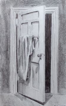 Observational Perspective Drawing of An Open Door - MS CHANG'S ART CLASSES