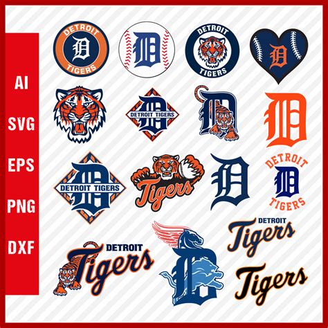 Detroit Tigers Mlb Svg Cut Files Baseball Clipart Bundle ...