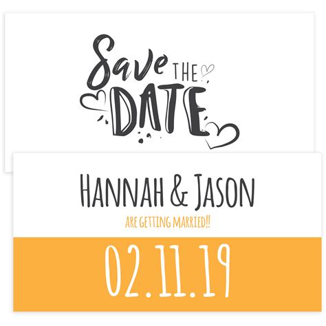 Save the Date Photoshop Template, PSD Save the Date - Mockaroon