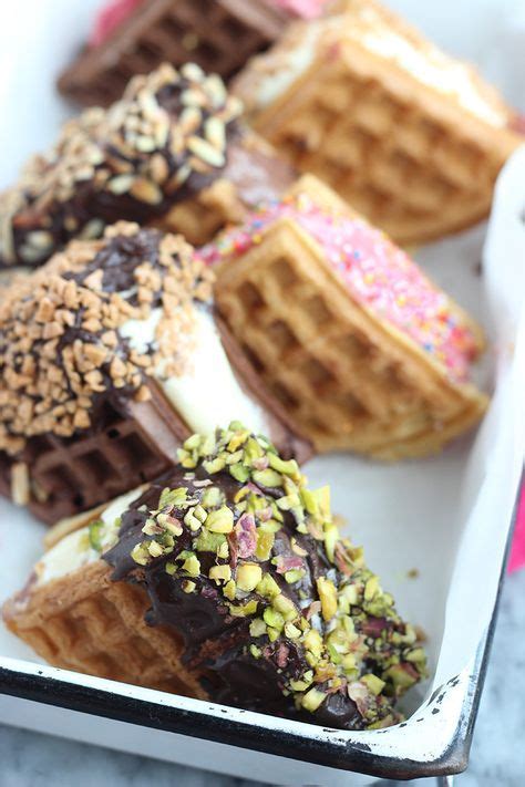 Waffle Ice Cream Sandwich Recipe by The Sweet Escape Köstliche Desserts, Ice Cream Desserts, Ice ...