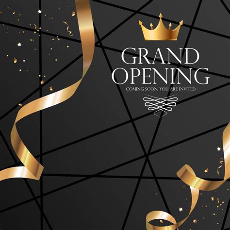 Grand Opening Luxury Invitation Banner Background. Vector Illustration ...