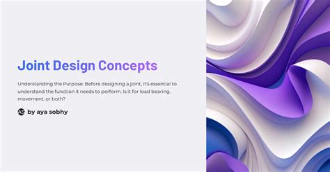 Joint Design Concepts