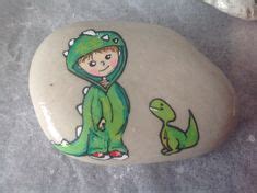 24 Rock Painting Dinosaurs ideas | painted rocks, rock, painting