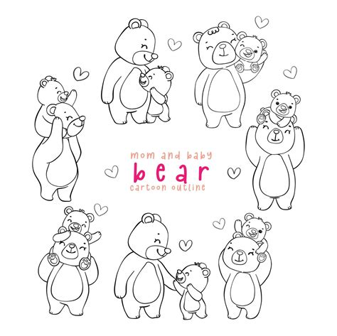 cute Mother bear and Baby Bear having Heartwarming timeless love moment ...