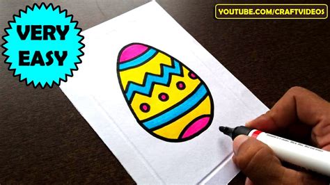 EASTER EGG DRAWING SIMPLE - YouTube