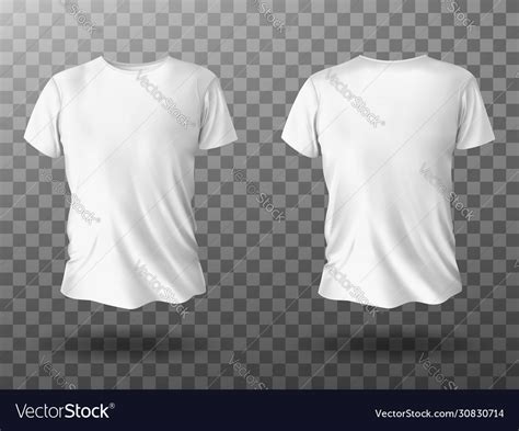 White t-shirt mockup t shirt with short sleeves Vector Image