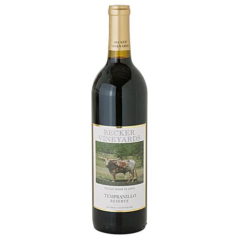 Becker Vineyards Tempranillo Reserve - Shop Wine at H-E-B