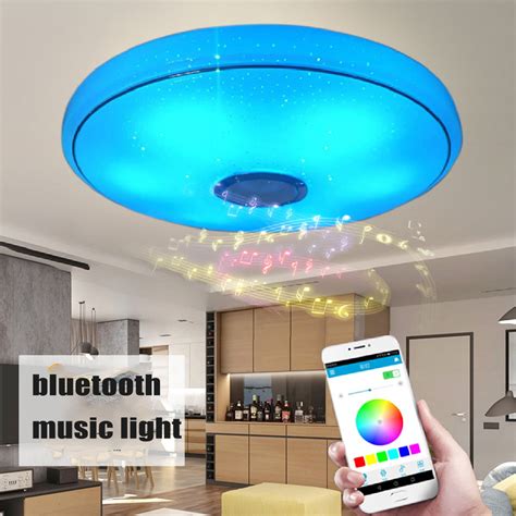 WIVION LED Ceiling Fans With Lighting With Bluetooth Speaker RGB ...