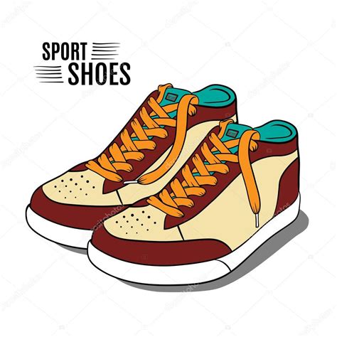 Cartoon sport shoes. Vector illustration — Stock Vector © oasis15 #77457226