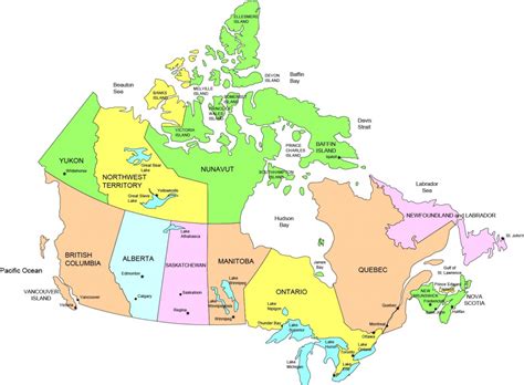 Printable Blank Map Of Canada With Provinces And Capitals - Printable Maps