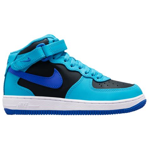 Nike Kids' Boys Air Force 1 Mid Le In Blue Lightning/racer Blue/black ...