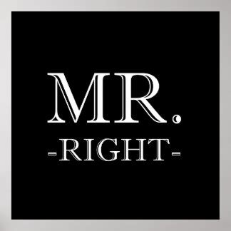 Mr Right Posters | Zazzle