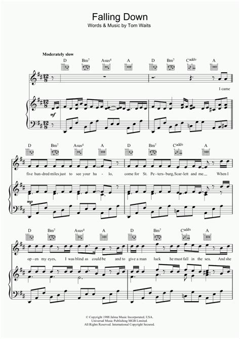 Falling Down Piano Sheet Music | OnlinePianist