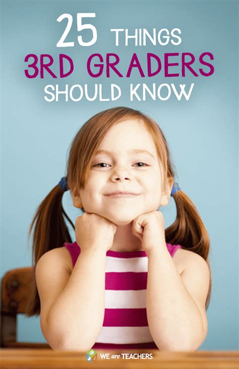 25 Things Every 3rd Grader Needs to Know - WeAreTeachers