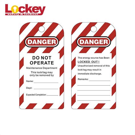 Customized Do Not Operate Lockout Tag Manufacturers, Suppliers, Factory - Wholesale Price - LOCKEY