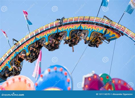 Fast Roller Coaster Ride with Screaming People Editorial Image - Image ...