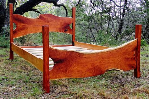 Custom Handmade Live Edge Queen Size Bed In Texas Mesquite Handmade ...