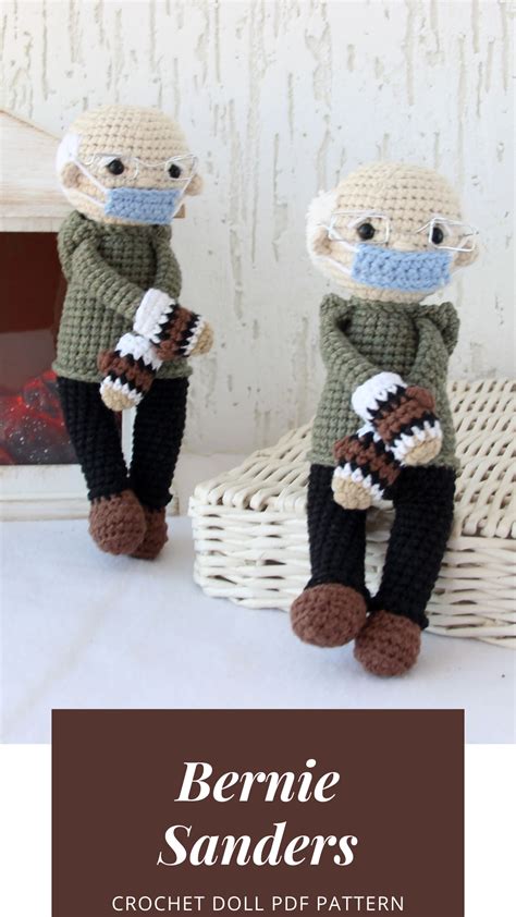 Crochet doll PATTERN amigurumi doll Bernie Sanders mittens PDF | Etsy ...