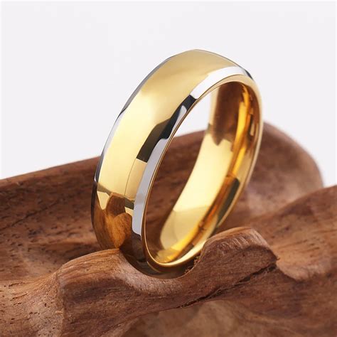 mens wedding bands tungsten carbide New Fashion Gold Rings Tungsten ...