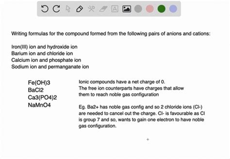 Write the Chemical Formula for the Chlorite Ion