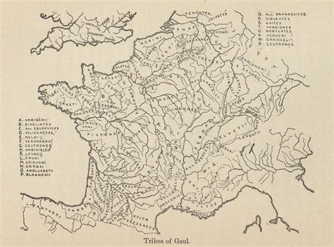 Map: Tribes of Gaul by T.A. Dodge | Dickinson College Commentaries