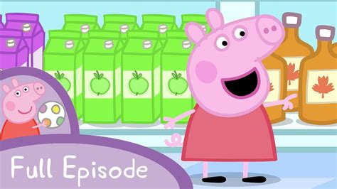 Peppa Pig - Shopping (full episode) | Peppa pig, Peppa, Peppa pig videos