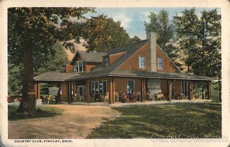 Country Club Findlay, OH Postcard