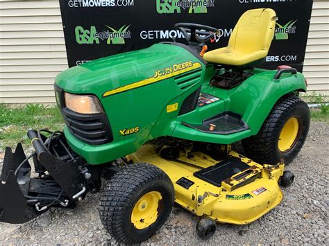 62IN JOHN DEERE X495 GARDEN TRACTOR W/ FRONT SNOW BLADE!! $91 A MONTH! - GSA Equipment - New ...