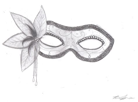 Masquerade Mask Drawing at PaintingValley.com | Explore collection of ...