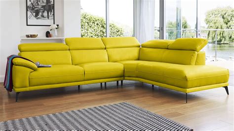 Siena Right Hand Modern Leather Corner Sofa – Danetti