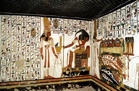 Wall paintings, tomb of Queen Nefertari - Stock Image E905/0401 - Science Photo Library