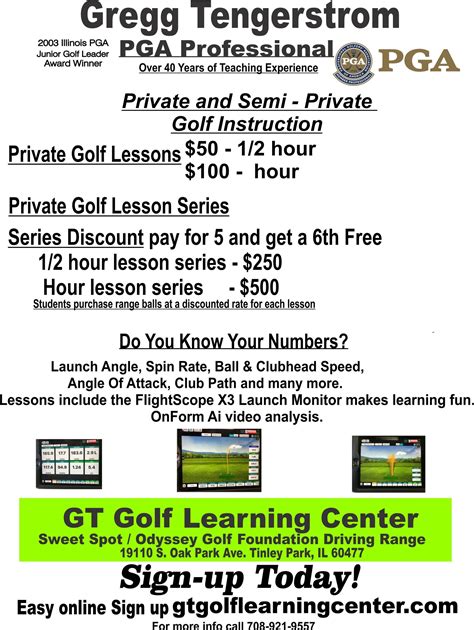 Group and Private Golf Instruction - GT Golf Learning Center